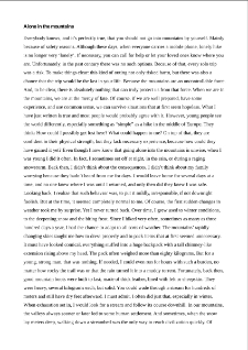 Alone in the mountains [Dokument elektroniczny]