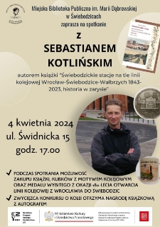 Spotkanie autorskie z Sebastianem Kotlińskim - plakat [Dokument życia społecznego]