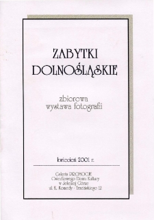 Zabytki Dolnośląskie - folder [Dokument życia społecznego]