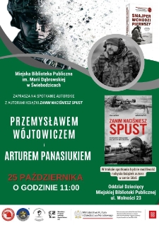 Spotkanie autorskie z Przemysławem W&oacute;jtowiczem - plakat [Dokument życia społecznego]
