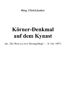 K&ouml;rner-Denkmalauf dem Kynast [Dokument eloktroniczny]