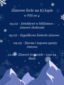 Ferie na t(r)opie w Filii nr 4 - plakat [Dokument życia społecznego]