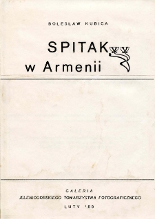 Spitak w Armenii - ulotka [Dokument życia społecznego]