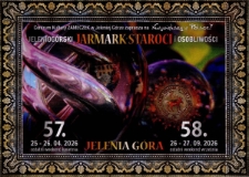 Jeleniog&oacute;rski Jarmark Staroci i Osobliwości : 57. 25-26 kwietnia : 58. 26-27 września : 2026 - poczt&oacute;wka [Dokument życia społecznego]