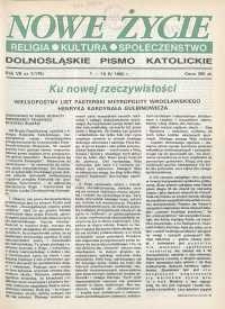 Nowe Życie: dolnośląskie pismo katolickie: religia, kultura, społeczeństwo, 1990, nr 7 (175)