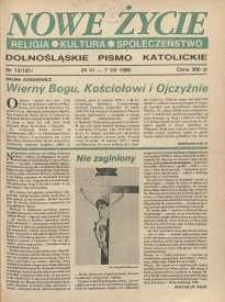 Nowe Życie: dolnośląskie pismo katolickie: religia, kultura, społeczeństwo, 1990, nr 13 (181)