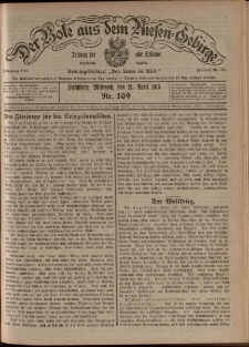 Der Bote aus dem Riesen-Gebirge : Zeitung f&uuml;r alle St&auml;nde, R. 103, 1915, nr 109