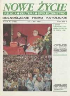Nowe Życie: dolnośląskie pismo katolickie: religia, kultura, społeczeństwo, 1991, nr 1 (195)