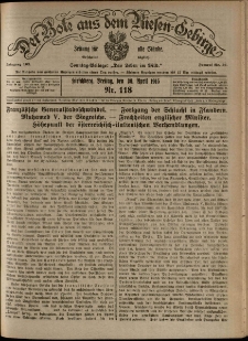 Der Bote aus dem Riesen-Gebirge : Zeitung f&uuml;r alle St&auml;nde, R. 103, 1915, nr 118
