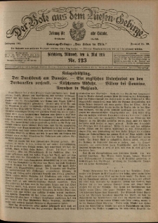 Der Bote aus dem Riesen-Gebirge : Zeitung f&uuml;r alle St&auml;nde, R. 103, 1915, nr 123
