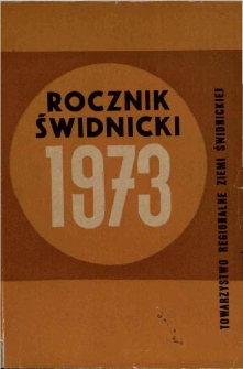 Rocznik Świdnicki, T. 1 (1973)
