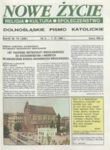Nowe Życie: dolnośląskie pismo katolickie: religia, kultura, społeczeństwo, 1991, nr 10 (204)