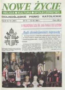 Nowe Życie: dolnośląskie pismo katolickie: religia, kultura, społeczeństwo, 1991, nr 13 (207)
