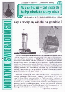 Notatnik Świeradowski, 1999, nr 5 (kwiecień)