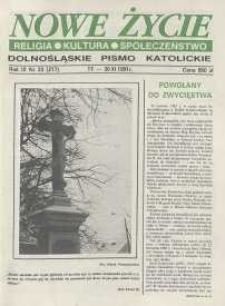 Nowe Życie: dolnośląskie pismo katolickie: religia, kultura, społeczeństwo, 1991, nr 23 (217)