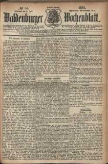 Waldenburger Wochenblatt, Jg. 30, 1884, nr 55