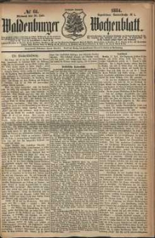 Waldenburger Wochenblatt, Jg. 30, 1884, nr 61
