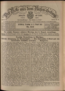 Der Bote aus dem Riesen-Gebirge : Zeitung f&uuml;r alle St&auml;nde, R. 103, 1915, nr 216