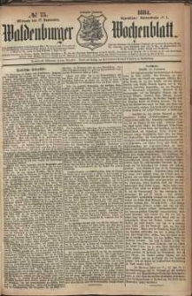 Waldenburger Wochenblatt, Jg. 30, 1884, nr 75