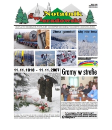 Notatnik Świeradowski : bezpłatny miesięcznik wsp&oacute;lnoty samorządowej Gminy Świerad&oacute;w-Czerniawa Zdr&oacute;j, 2007, nr 11 (108) (grudzień)