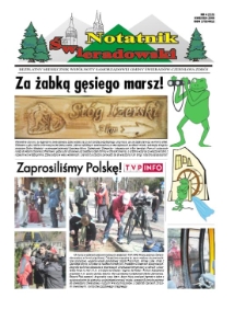 Notatnik Świeradowski : bezpłatny miesięcznik wsp&oacute;lnoty samorządowej Gminy Świerad&oacute;w-Czerniawa Zdr&oacute;j, 2008, nr 4 (113)