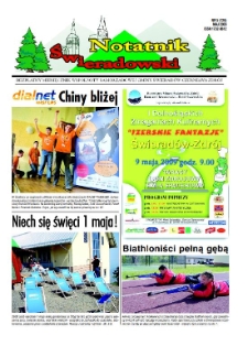 Notatnik Świeradowski : bezpłatny miesięcznik wsp&oacute;lnoty samorządowej Gminy Świerad&oacute;w-Czerniawa Zdr&oacute;j, 2009, nr 5 (126)
