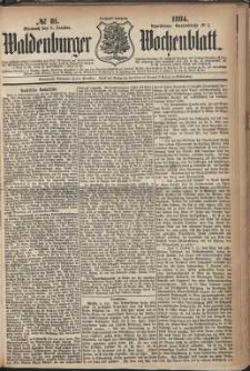 Waldenburger Wochenblatt, Jg. 30, 1884, nr 81