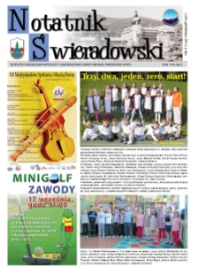 Notatnik Świeradowski : bezpłatny miesięcznik wsp&oacute;lnoty samorządowej Gminy Miejskiej Świerad&oacute;w-Zdr&oacute;j, 2011, nr 9 (154)