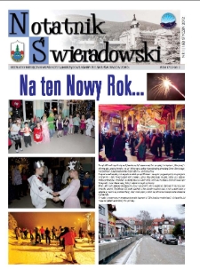 Notatnik Świeradowski : bezpłatny miesięcznik wsp&oacute;lnoty samorządowej Gminy Miejskiej Świerad&oacute;w-Zdr&oacute;j, 2012, nr 1 (158)