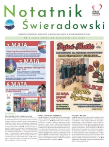 Notatnik Świeradowski : bezpłatny miesięcznik wsp&oacute;lnoty samorządowej Gminy Miejskiej Świerad&oacute;w-Zdr&oacute;j, 2024, nr 4 (305)
