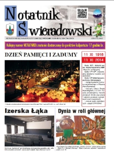 Notatnik Świeradowski : bezpłatny miesięcznik wsp&oacute;lnoty samorządowej Gminy Miejskiej Świerad&oacute;w-Zdr&oacute;j, 2014, nr 11 (192)