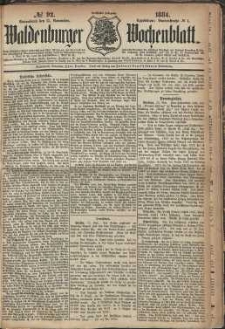 Waldenburger Wochenblatt, Jg. 30, 1884, nr 92