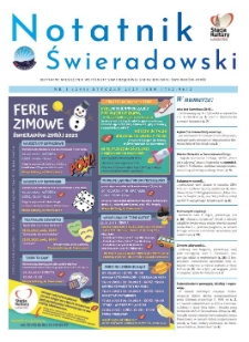 Notatnik Świeradowski : bezpłatny miesięcznik wsp&oacute;lnoty samorządowej Gminy Miejskiej Świerad&oacute;w-Zdr&oacute;j, 2023, nr 1 (290)