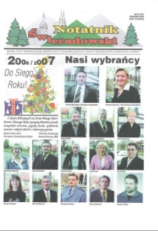 Notatnik Świeradowski : bezpłatny miesięcznik wsp&oacute;lnoty samorządowej Gminy Świerad&oacute;w-Czerniawa Zdr&oacute;j, 2006, nr 12 (97)