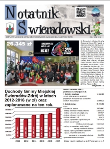 Notatnik Świeradowski : bezpłatny miesięcznik wsp&oacute;lnoty samorządowej Gminy Miejskiej Świerad&oacute;w-Zdr&oacute;j, 2017, nr 1 (218)