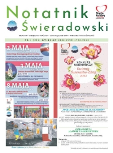 Notatnik Świeradowski : bezpłatny miesięcznik wsp&oacute;lnoty samorządowej Gminy Miejskiej Świerad&oacute;w-Zdr&oacute;j, 2022, nr 4 (281)