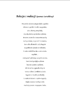 Relacja z wakacji (poemat żartobliwy)