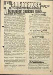 Solidarność Jeleniogórska : komunikat zjazdowy : 30[.09]/1.10.1981 r.