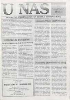 U Nas : miesięcznik jaworzyński, 1995, Bezpłatna przedwakacyjna ulotka informacyjna