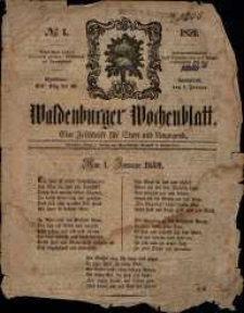 Waldenburger Wochenblatt, Jg. 5, 1859, nr 1