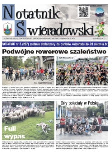 Notatnik Świeradowski : bezpłatny miesięcznik wsp&oacute;lnoty samorządowej Gminy Miejskiej Świerad&oacute;w-Zdr&oacute;j, 2018 nr 7 (236) (lipiec)