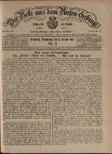 Der Bote aus dem Riesen-Gebirge : Zeitung f&uuml;r alle St&auml;nde, R. 104, 1916, nr 5