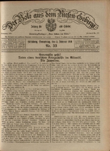 Der Bote aus dem Riesen-Gebirge : Zeitung f&uuml;r alle St&auml;nde, R. 104, 1916, nr 33