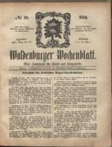 Waldenburger Wochenblatt, Jg. 5, 1859, nr 40