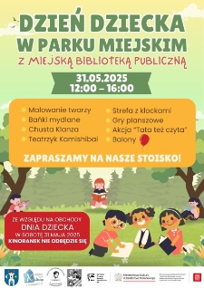 Dzień Dziecka w Parku Miejskim - plakat [Dokument życia społecznego]