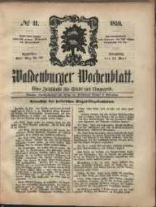 Waldenburger Wochenblatt, Jg. 5, 1859, nr 41