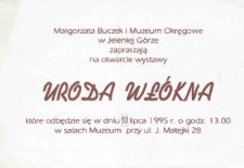 Uroda wł&oacute;kna - zaproszenie [Dokument życia społecznego]
