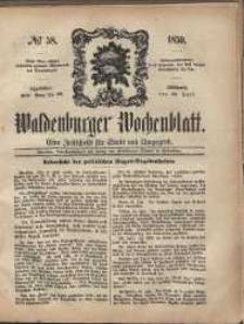 Waldenburger Wochenblatt, Jg. 5, 1859, nr 58