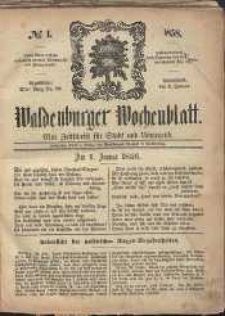 Waldenburger Wochenblatt, Jg. 4, 1858, nr 1