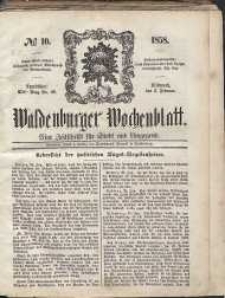Waldenburger Wochenblatt, Jg. 4, 1858, nr 10